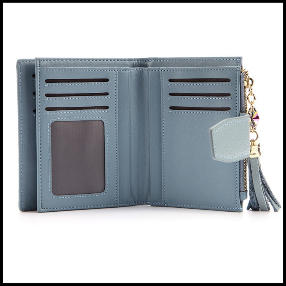 NEW DIJON Multi Function Crystal Tassel Wallet - Picture 5 of 7
